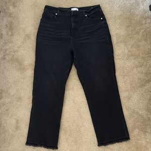 Black LOFT Curvy Straight Crop jeans